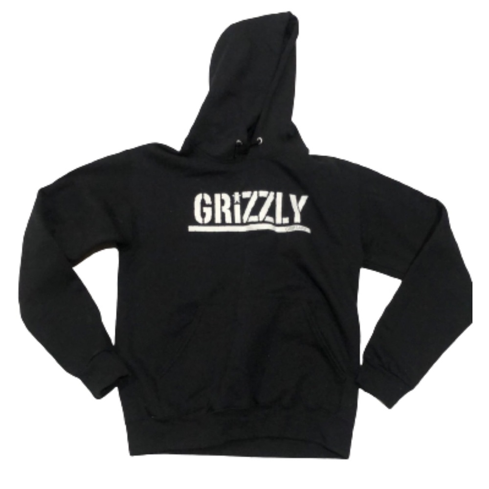 Grizzly boys black pullover hoodie